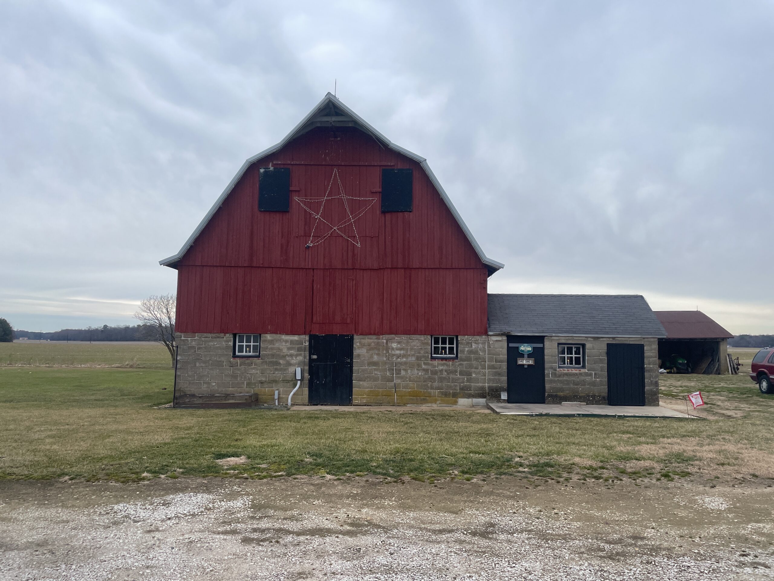 A rustic barn outside Federalsburg sits quietly on a bone-chilling day in mid-January. Thomas Family Farm protects more than 63 acres of active farmland. ESLC conserved the property in 2002 through the Rural Legacy program, funded by Program Open Space.
