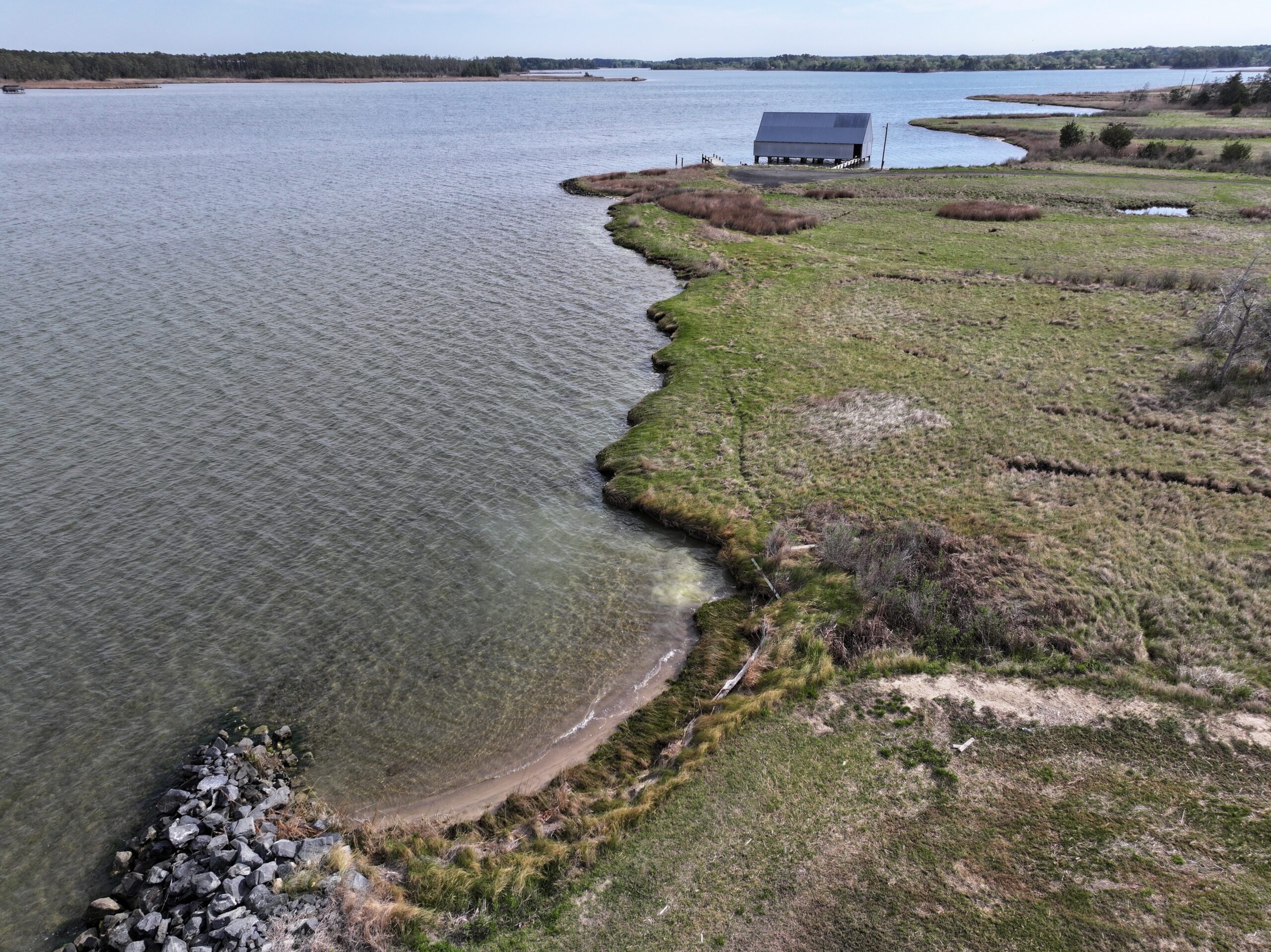 ESLC regularly documents ongoing shoreline erosion at properties like Rolling View as part of our annual visits. And just two months after our visit this spring, this beautiful marsh was protected with the first QuickReef living shoreline in the state of Maryland!